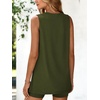 image:imageATHMILE 2 Piece Sets for Women 2026 Summer Matching Lounge Shorts Set Airport Travel Loungewear Outfits Beach VacationArmy Green