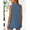image:imageATHMILE 2 Piece Sets for Women 2026 Summer Matching Lounge Shorts Set Airport Travel Loungewear Outfits Beach VacationBlue