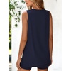 image:imageATHMILE 2 Piece Sets for Women 2026 Summer Matching Lounge Shorts Set Airport Travel Loungewear Outfits Beach VacationNavy