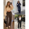 image:imageATHMILE Cotton Fleece Lined Sweatpants Women Straight Leg Casual Lounge Pants with Pockets Winter Warm Fall Clothes 2026Black