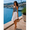 image:imageATHMILE Double Lined Tank Tops for Women Summer Square Neck Sleeveless Basic Spring Going Out TopDark Gray
