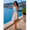 image:imageATHMILE Double Lined Tank Tops for Women Summer Square Neck Sleeveless Basic Spring Going Out TopLight Blue