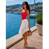image:imageATHMILE Double Lined Tank Tops for Women Summer Square Neck Sleeveless Basic Spring Going Out TopRed