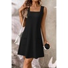 image:imageATHMILE Dresses for Women 2026 V Neck Short Sleeve Casual T Shirt Dress Sundresses Swimsuit Coverup with PocketsTblack