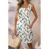 image:imageATHMILE Dresses for Women 2026 V Neck Short Sleeve Casual T Shirt Dress Sundresses Swimsuit Coverup with PocketsTfloral Print