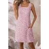 image:imageATHMILE Dresses for Women 2026 V Neck Short Sleeve Casual T Shirt Dress Sundresses Swimsuit Coverup with PocketsTpink Polka Dots