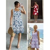 image:imageATHMILE Dresses for Women 2026 V Neck Short Sleeve Casual T Shirt Dress Sundresses Swimsuit Coverup with PocketsTpink Polka Dots