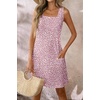 image:imageATHMILE Dresses for Women 2026 V Neck Short Sleeve Casual T Shirt Dress Sundresses Swimsuit Coverup with PocketsTpink Polka Dots