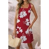 image:imageATHMILE Dresses for Women 2026 V Neck Short Sleeve Casual T Shirt Dress Sundresses Swimsuit Coverup with PocketsTred White Flowers