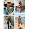 image:imageATHMILE Dresses for Women Casual Summer Boho Dress Short Sleeve Fashion Beach Vacation Clothes V Neck Date OutfitsBlack1