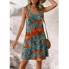 image:imageATHMILE Dresses for Women Casual Summer Boho Dress Short Sleeve Fashion Beach Vacation Clothes V Neck Date OutfitsMaple Leaves