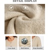 image:imageATHMILE Fall Long Sleeve Cardigans for Women Sweater Fashion Open Front Winter Button Down Crewneck Soft Knit Jacket 2025Apricot