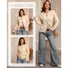 image:imageATHMILE Fall Long Sleeve Cardigans for Women Sweater Fashion Open Front Winter Button Down Crewneck Soft Knit Jacket 2025Apricot