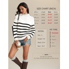 image:imageATHMILE Fall Mock Neck Striped Sweaters for Women 2026 Winter Turtleneck Long Sleeve Knit Sweater Fashion Pullover TopsWhite