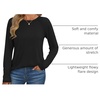 image:imageATHMILE Long Sleeve Shirts for Women Fall Outfit 2026 Fashion Casual T Shirt Round Neck Basic Loose Tunic TopsBlack