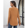 image:imageATHMILE Long Sleeve Shirts for Women Fall Outfit 2026 Fashion Casual T Shirt Round Neck Basic Loose Tunic TopsBurnt Orange