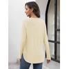 image:imageATHMILE Long Sleeve Shirts for Women Fall Outfit 2026 Fashion Casual T Shirt Round Neck Basic Loose Tunic TopsCream