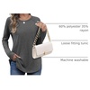 image:imageATHMILE Long Sleeve Shirts for Women Fall Outfit 2026 Fashion Casual T Shirt Round Neck Basic Loose Tunic TopsDark Grey