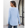 image:imageATHMILE Long Sleeve Shirts for Women Fall Outfit 2026 Fashion Casual T Shirt Round Neck Basic Loose Tunic TopsIce Blue