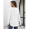 image:imageATHMILE Long Sleeve Shirts for Women Fall Outfit 2026 Fashion Casual T Shirt Round Neck Basic Loose Tunic TopsWhite