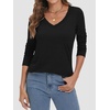 image:imageATHMILE Long Sleeve Shirts for Women Fall Outfit 2026 Fashion Casual T Shirt Round Neck Basic Loose Tunic TopsZblack