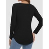 image:imageATHMILE Long Sleeve Shirts for Women Fall Outfit 2026 Fashion Casual T Shirt Round Neck Basic Loose Tunic TopsZblack