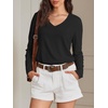 image:imageATHMILE Long Sleeve Shirts for Women Fall Outfit 2026 Fashion Casual T Shirt Round Neck Basic Loose Tunic TopsZblack