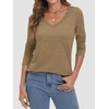 image:imageATHMILE Long Sleeve Shirts for Women Fall Outfit 2026 Fashion Casual T Shirt Round Neck Basic Loose Tunic TopsZcoffee