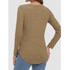 image:imageATHMILE Long Sleeve Shirts for Women Fall Outfit 2026 Fashion Casual T Shirt Round Neck Basic Loose Tunic TopsZcoffee