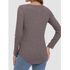 image:imageATHMILE Long Sleeve Shirts for Women Fall Outfit 2026 Fashion Casual T Shirt Round Neck Basic Loose Tunic TopsZgray Purple