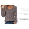 image:imageATHMILE Long Sleeve Shirts for Women Fall Outfit 2026 Fashion Casual T Shirt Round Neck Basic Loose Tunic TopsZgray Purple