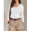 image:imageATHMILE Long Sleeve Shirts for Women Fall Outfit 2026 Fashion Casual T Shirt Round Neck Basic Loose Tunic TopsZwhite