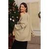 image:imageATHMILE Oversized Cardigan Sweaters for Women Fall Outfits Chunky Knit Open Front Sweater with PocketsApricot