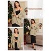 image:imageATHMILE Oversized Cardigan Sweaters for Women Fall Outfits Chunky Knit Open Front Sweater with PocketsApricot