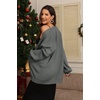 image:imageATHMILE Oversized Cardigan Sweaters for Women Fall Outfits Chunky Knit Open Front Sweater with PocketsDark Grey