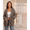 image:imageATHMILE Oversized Cardigan Sweaters for Women Fall Outfits Chunky Knit Open Front Sweater with PocketsNutmeg