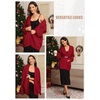 image:imageATHMILE Oversized Cardigan Sweaters for Women Fall Outfits Chunky Knit Open Front Sweater with PocketsRed