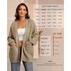 image:imageATHMILE Oversized Cardigan Sweaters for Women Fall Outfits Chunky Knit Open Front Sweater with PocketsTan