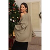 image:imageATHMILE Oversized Cardigan Sweaters for Women Fall Outfits Chunky Knit Open Front Sweater with PocketsTan