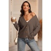 image:imageATHMILE Oversized Cardigan Sweaters for Women Lightweight Button VNeck Casual Open Front Knit Fall Outfits 2026Nutmeg