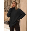 image:imageATHMILE Oversized Chunky Sweaters for Women Fall Turtleneck Long Sleeve Knit Pullover Tops 2026 Winter Fashion ClothesBlack