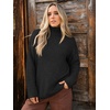 image:imageATHMILE Oversized Chunky Sweaters for Women Fall Turtleneck Long Sleeve Knit Pullover Tops 2026 Winter Fashion ClothesBlack