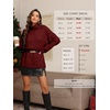 image:imageATHMILE Oversized Chunky Sweaters for Women Fall Turtleneck Long Sleeve Knit Pullover Tops 2026 Winter Fashion ClothesWine Red