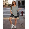 image:imageATHMILE Oversized Tshirts for Women Summer 2026 V Neck Casual Workout Plus Size Tops Spring Fashion Cute Basic Trendy OutfitsGrey
