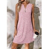 image:imageATHMILE Summer Dresses for Women 2026 Beach Vacation Clothes V Neck Henley Button Holiday Sundresses Pockets Date OutfitsPink Polka Dots