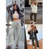 image:imageATHMILE Sweatpants Women Baggy Joggers Lounge Sweat Pants  Cotton High Waisted Casual Comfy Fashion Fall Workout GymGrey