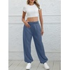 image:imageATHMILE Sweatpants Women Wide Leg Baggy Lounge Sweat Pants  Cotton Straight Leg High Waisted Casual Fashion Fall Workout Gym JoggersAgray Blue
