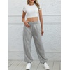 image:imageATHMILE Sweatpants Women Wide Leg Baggy Lounge Sweat Pants  Cotton Straight Leg High Waisted Casual Fashion Fall Workout Gym JoggersAgrey