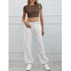 image:imageATHMILE Sweatpants Women Wide Leg Baggy Lounge Sweat Pants  Cotton Straight Leg High Waisted Casual Fashion Fall Workout Gym JoggersAwhite
