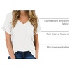 image:imageATHMILE T Shirts Short Sleeve V Neck Tees for Women Fashion Tops Trendy Casual Summer Outfits Clothes 2024White